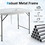 Costway 28973514 4 Feet Folding Ice Bin Table with Skirt for Camping Picnic Wedding-White