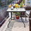 Costway 29076485 32 Inch Patio Tempered Glass Steel Frame Square Table