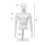 Costway 29163548 Plastic Half Body Head Turn Male Mannequin with Base