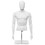 Costway 29163548 Plastic Half Body Head Turn Male Mannequin with Base