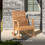 Costway 29436871 Outdoor Fir Wood Rocking Chair with High Backrest