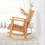 Costway 29436871 Outdoor Fir Wood Rocking Chair with High Backrest