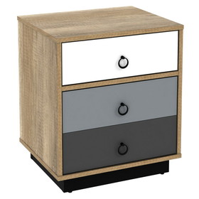 Costway 29517086 Nightstand with Drawer and Storage Cabinet Wooden Sofa Side Table End Table