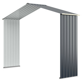 Costway 29540376 Outdoor Storage Shed Extension Kit-Gray