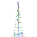 Costway 29637184 6 Feet Light Up Spiral Christmas Tree with Tree Top Star-White