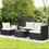 Costway 29861473 5 Piece Outdoor Furniture Set with Solid Tabletop and Soft Cushions