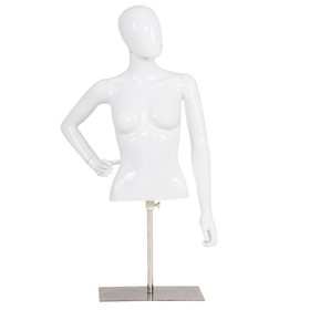 Costway 29867043 Female Mannequin Torso Adjustable Height with Metal Stand