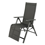 Costway 30529614 Outdoor Folding Lounge Chair with 7 Adjustable Backrest and Footrest Positions-Gray