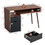 Costway 30582749 Computer Desk PC Writing Table Drawer and Cabinet with Wood Legs