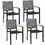 Costway 30584691 Set of 4 Outdoor Patio PE Rattan Dining Chairs with Powder-coated Steel Frame