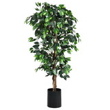 Costway 30796428 6 Feet Artificial Ficus Silk Tree