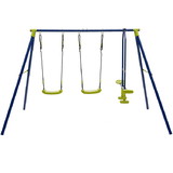 Costway 31827649 440 Pounds Kids Swing Set with Two Swings and One Glider