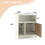Costway 32415678 2 Pieces 25 Inch Tall Nightstands with Door and 2 Open Shelves-White