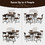 Costway 32597846 43 x 27.5 Inch Industrial Style Dining Table with Adjustable Feet-Rustic Brown