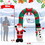 Costway 32795814 8 Feet Christmas Inflatable Archway with Santa Claus and Snowman