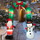 Costway 32795814 8 Feet Christmas Inflatable Archway with Santa Claus and Snowman