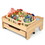 Costway 34095782 Children's Wooden Railway Set Table with 100 Pieces Storage Drawers