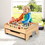 Costway 34095782 Children's Wooden Railway Set Table with 100 Pieces Storage Drawers