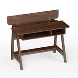 Costway 34168907 Mid Century Writing Desk with Storage Cubes and Hidden Compartment