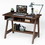 Costway 34168907 Mid Century Writing Desk with Storage Cubes and Hidden Compartment