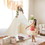 Costway 34526078 Kids Lace Teepee Tent Folding Children Playhouse W/Bag