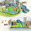 Costway 34625810 7-in-1 Inflatable Giant Water Park Bouncer with Dual Climbing Walls and 735W Blower