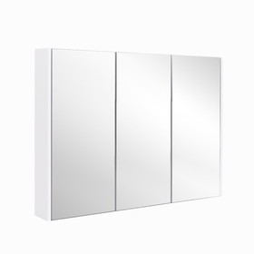 Costway 34679208 3-Door Wall-Mounted Mirror Cabinet with 3-Adjustable Shelves
