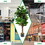 Costway 34918067 4 Feet Artificial Fiddle Leaf Fig Tree Decorative Planter