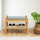 Costway 34958021 Shoe Rack Bench Bamboo with Storage Shelf -Natural