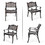 Costway 35246178 2-Piece Outdoor Cast Aluminum Chairs with Armrests and Curved Seats-Copper