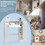Costway 35276981 2-Door Freestanding Toilet Sorage Cabinet with Adjustable Shelves and Toilet Paper Holders