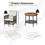 Costway 35489167 3 Pieces Patio Rattan Furniture Set with Cushioned Sofas and Wood Table Top-White