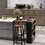 Costway 36014958 3 Pieces Bar Table Set with Storage