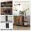 Costway 36042759 Industrial Kitchen Storage Cabinet with Open Shelves-Rustic Brown