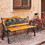 Costway 36178024 Park Garden Iron Hardwood Furniture Bench Porch Path Chair