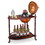 Costway 36420581 Vintage Globe Rolling Wine Bar Cart with Extra Shelf