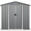 Costway 36457128 6 x 4 Feet Galvanized Steel Storage Shed with Lockable Sliding Doors-Gray