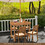 Costway 36471829 Outdoor Fir Wood Dining Table with 1.5 Inch Umbrella Hole