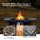 Costway 36504817 Square Propane Fire Pit Table with Lava Rocks and Rain Cover