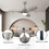 Costway 36548791 48 Inch Wood Ceiling Fan with LED Lights and 6 Speed Levels