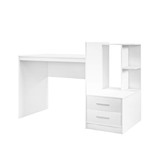 Costway 37612485 Computer Desk Home Office with Bookshelf and Drawers-White