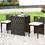 Costway 37869451 3 Pieces Cushioned Outdoor Wicker Patio Set with No Assembly Needed