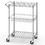 Costway 38024675 3-Tier Rolling Utility Cart with Handle Bar and Adjustable Shelves