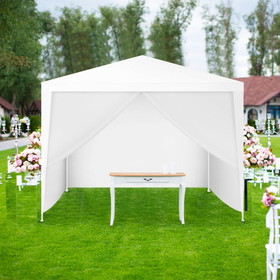 Costway 38210679 10 x 10 Feet Outdoor Side Walls Canopy Tent with 4 Removable Sidewalls