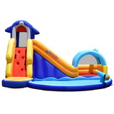 Costway 38465712 Inflatable Bouncy House with Slide and Splash Pool without Blower