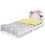 Costway 38916745 Kids Twin Size Upholstered Platform Wooden Bed with Rainbow Pattern