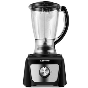 Costway 39580476 8 Cup Food Processor 500W Variable Speed Blender Chopper with 3 Blades