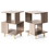 Costway 39604582 2 Pieces Wooden Modern Nightstand Set with Solid Wood Legs for Living Room