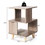 Costway 39604582 2 Pieces Wooden Modern Nightstand Set with Solid Wood Legs for Living Room