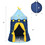 Costway 39658107 Indoor Outdoor Kids Foldable Pop-Up Play Tent with Star Lights Carry Bag-Blue